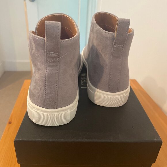 NWT J Crew Faux Suede High Top Sneakers in Dusty Cobblestone size 9 - Picture 5 of 6